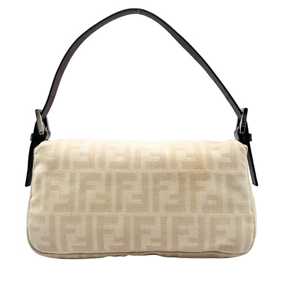 Fendi Vintage Cream Zucca Baguette - Picture 2 of 9